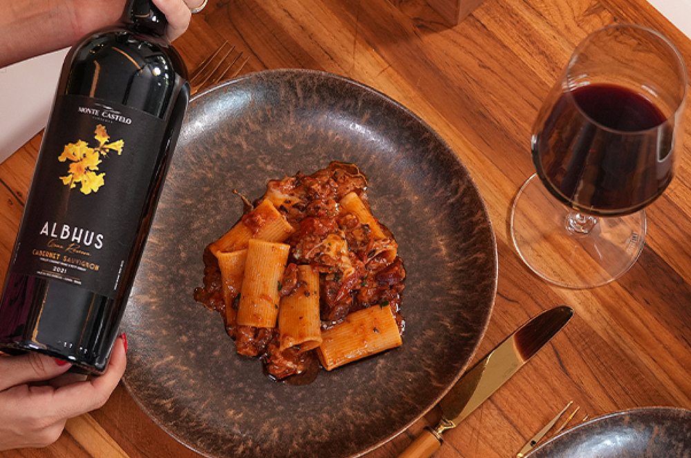 Receita de Rigatoni Picante com Gorgonzola, Combinado com Cabernet Sauvignon por Camila Cenci